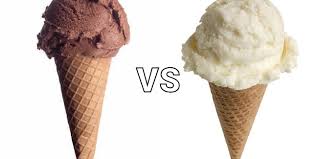 Vanilla or Chocolate Ice Cream