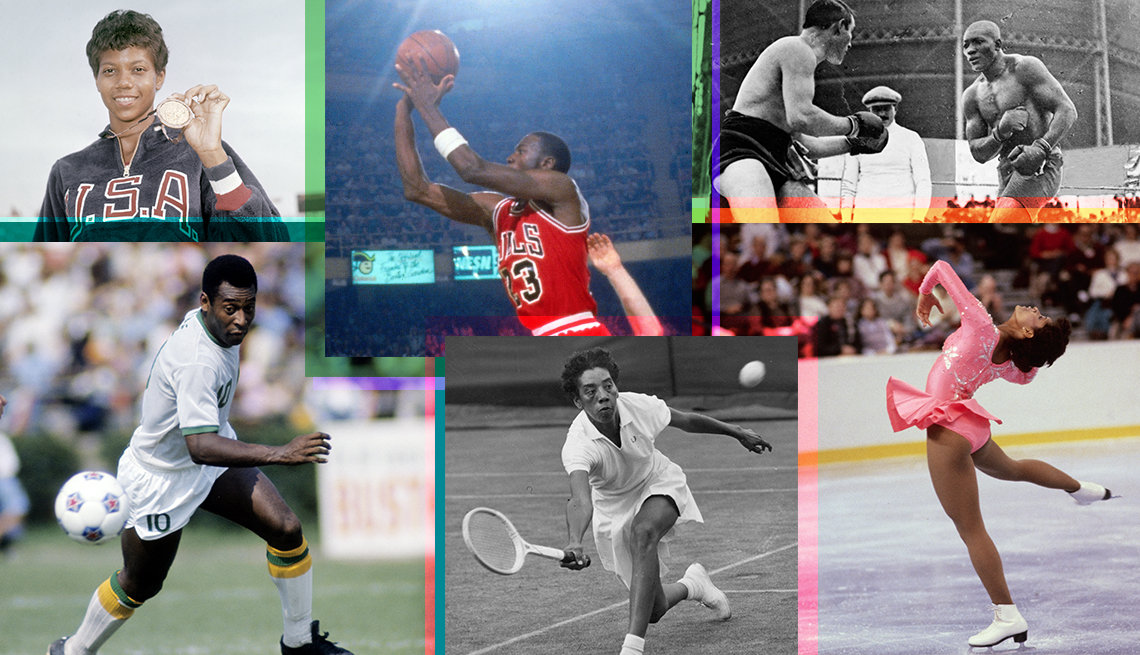 A Collage of Black Athletes